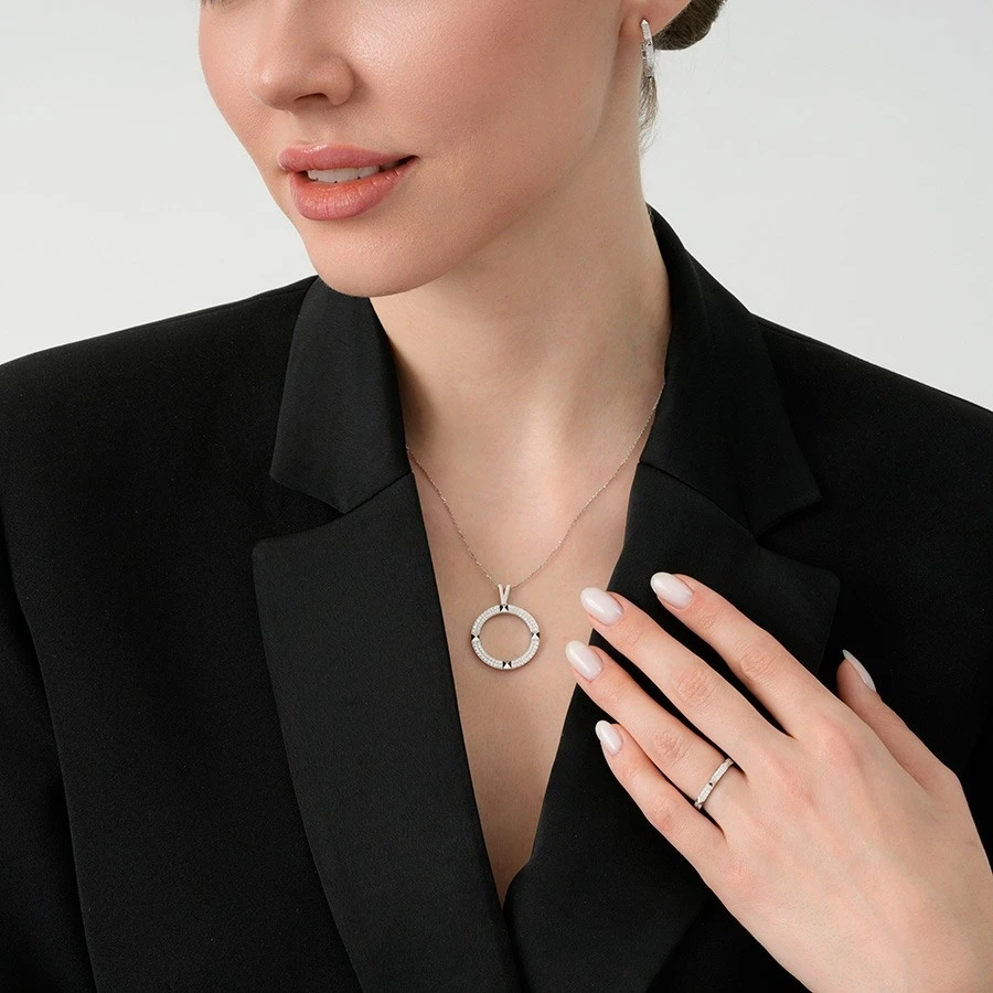 0.19 Karat Pırlanta Kare Modern Yüzük - 4