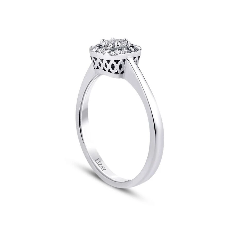 0.19 Karat Pırlanta Taşlı Kare Yüzük - 2