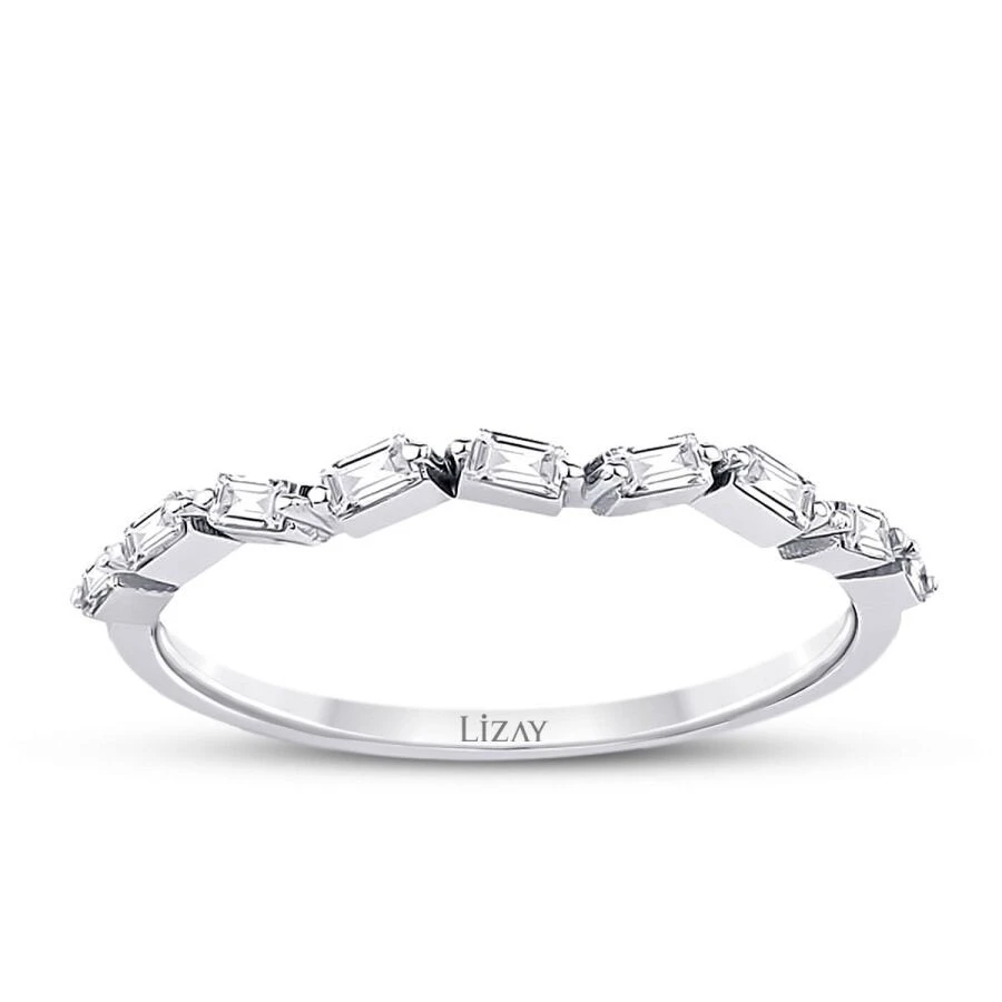 0.20 Karat Pırlanta Baget Yüzük - 1