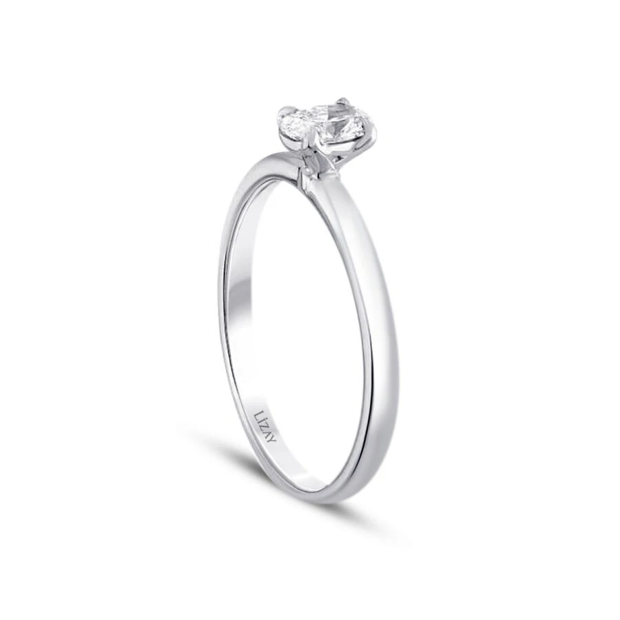 0.20 Karat Pırlanta Oval Tektaş Yüzük - 2