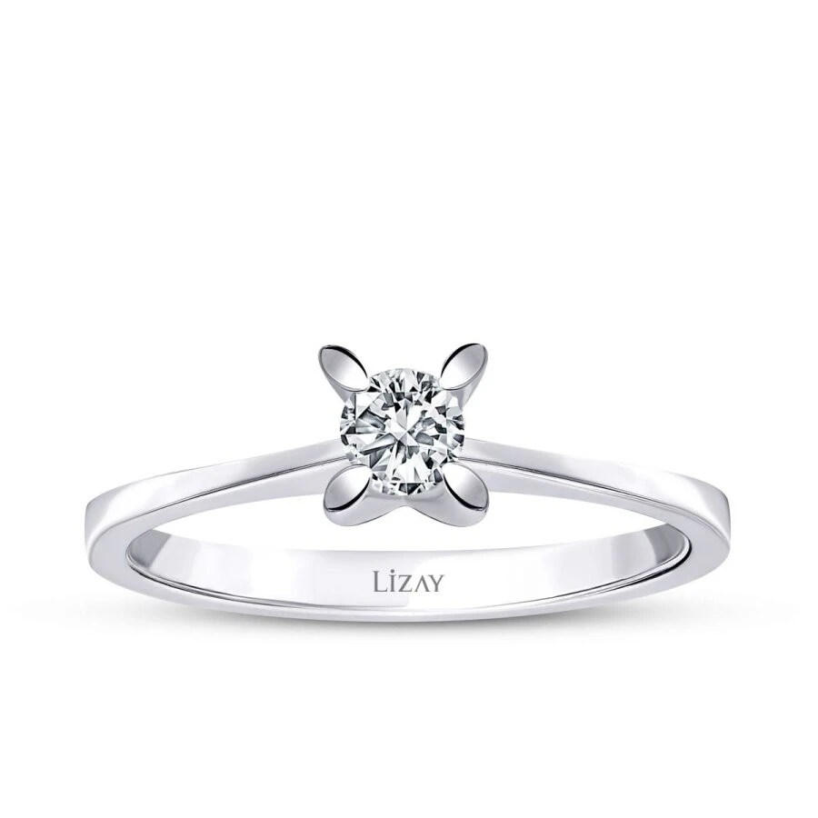 0.20 Karat Pırlanta Tektaş Yüzük - 1