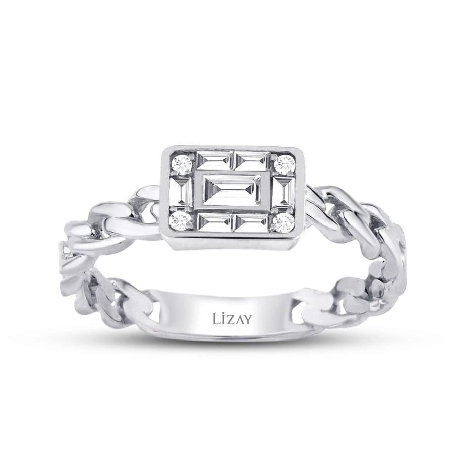 0.22 Karat Pırlanta Baget Trend Yüzük - 1