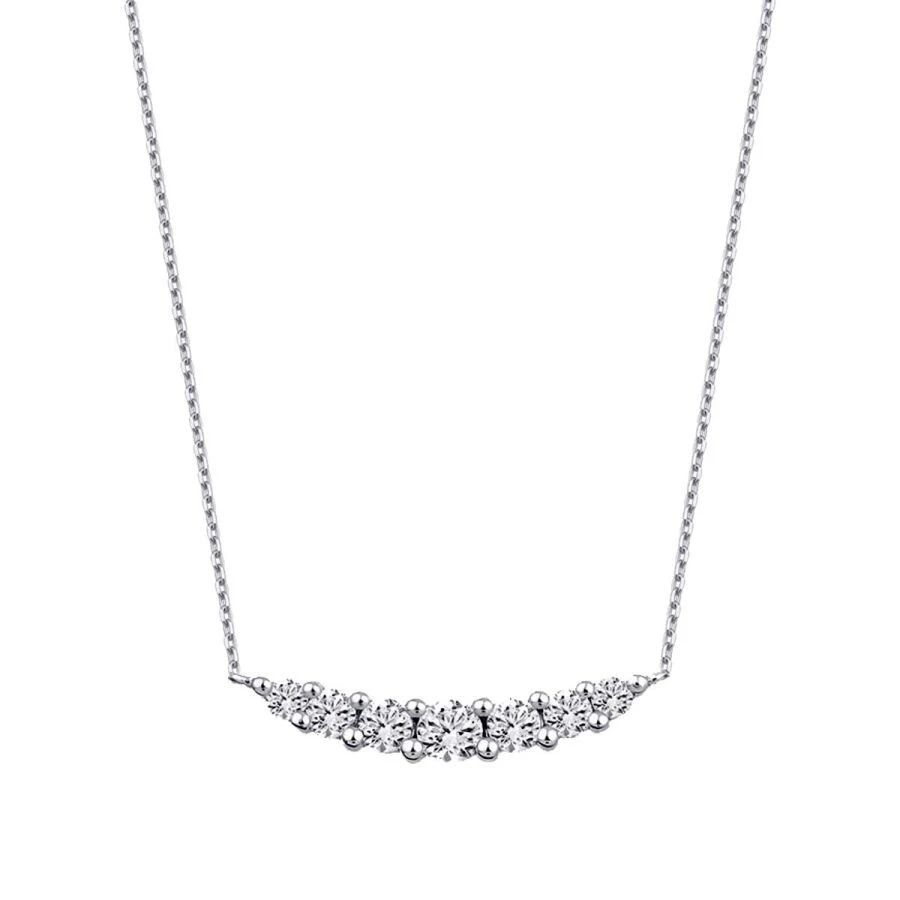 0.22 Karat Pırlanta Yedi Taşlı Sıralı Kolye - 1