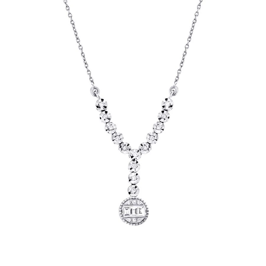 0.24 Karat Pırlanta Baget Kolye - 1