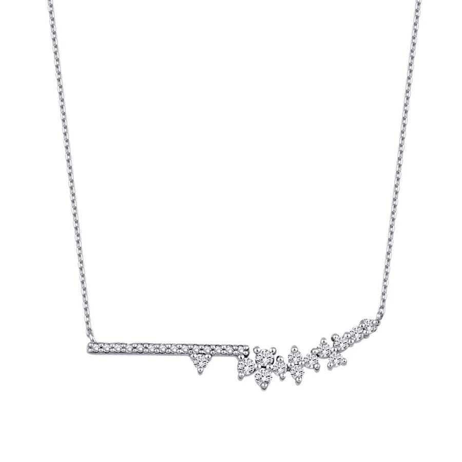 0.24 Karat Pırlanta Minimal Taşlı Kolye - 1