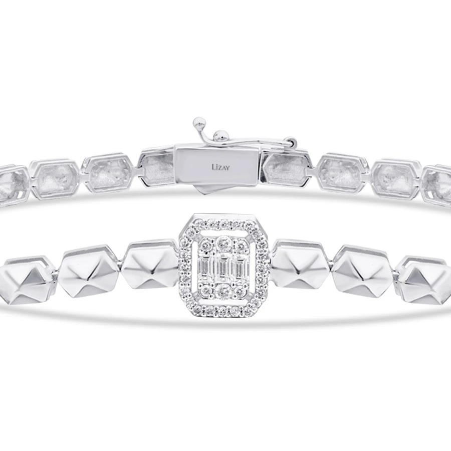 0.25 Karat Pırlanta Baget Bileklik - 2