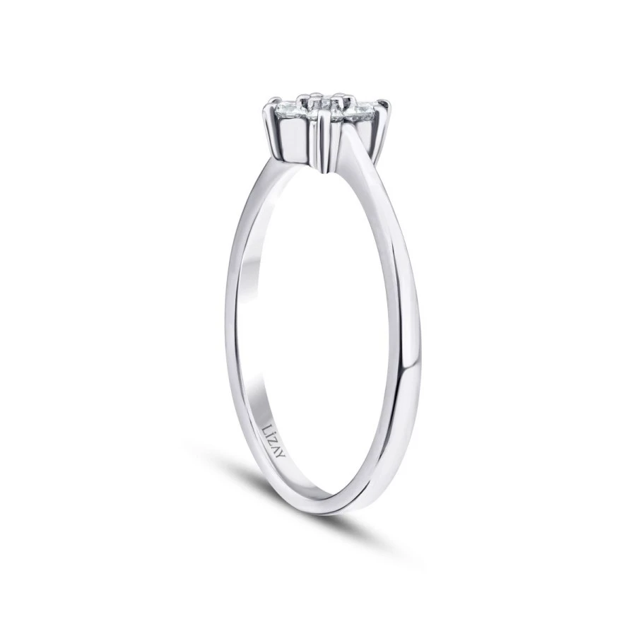 0.25 Karat Pırlanta Çiçek Yüzük - 2