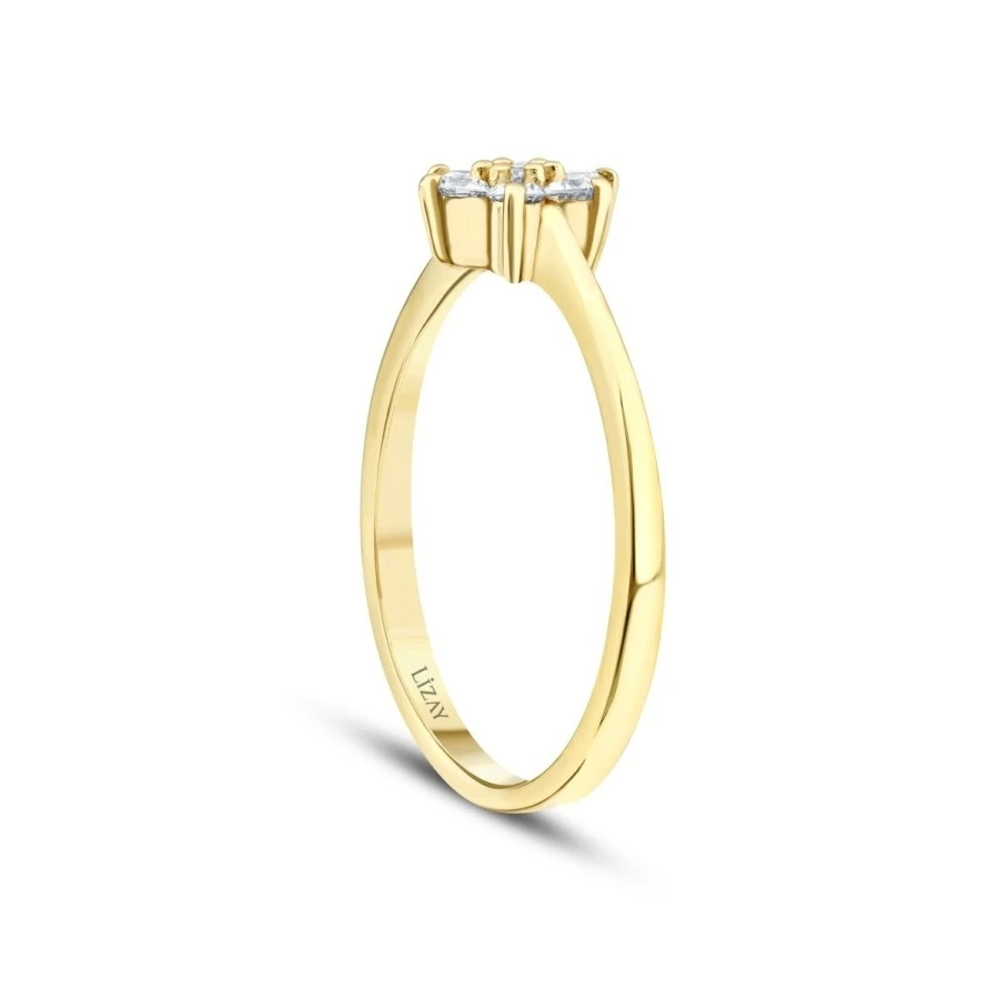 0.25 Karat Pırlanta Çiçek Yüzük - 2