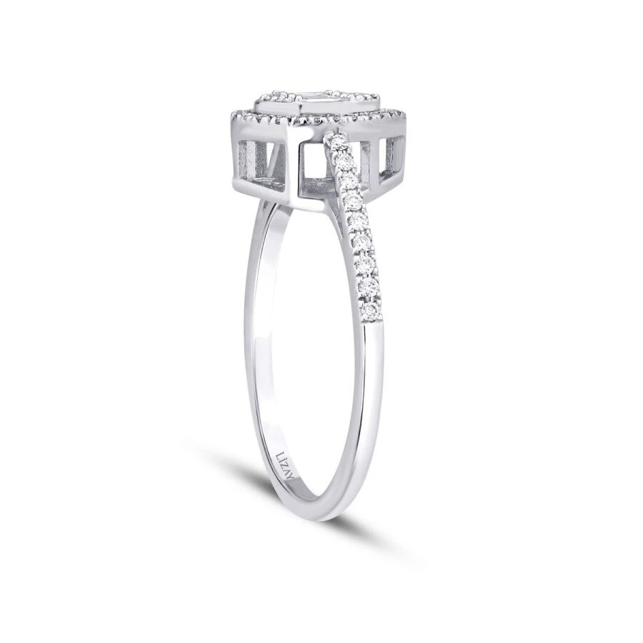 0.25 Karat Pırlanta Damla Baget Yüzük - 2