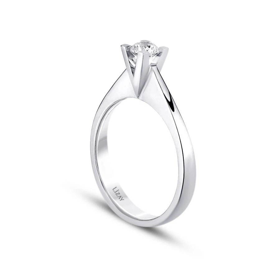 0.25 Karat Pırlanta Tektaş Yüzük - 5