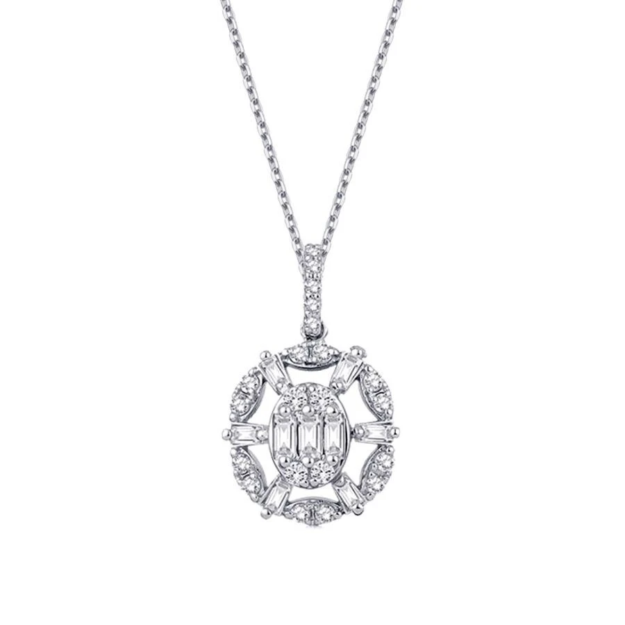 0.26 Karat Pırlanta Baget Kolye - 2