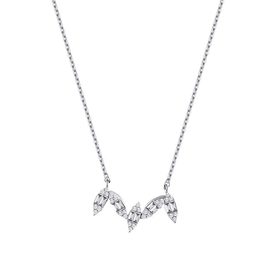 0.26 Karat Pırlanta Baget Trend Kolye - 1