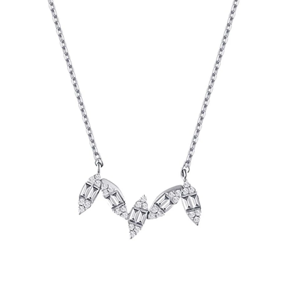 0.26 Karat Pırlanta Baget Trend Kolye - 2