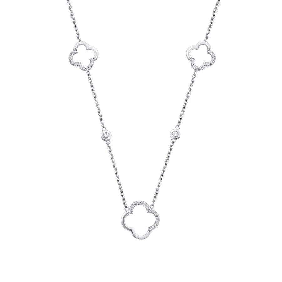 0.26 Karat Pırlanta Yonca Kolye - 1