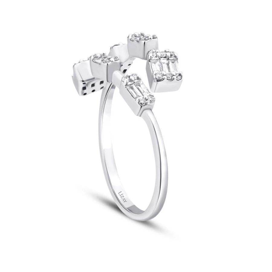 0.27 Karat Pırlanta Baget Yüzük - 2