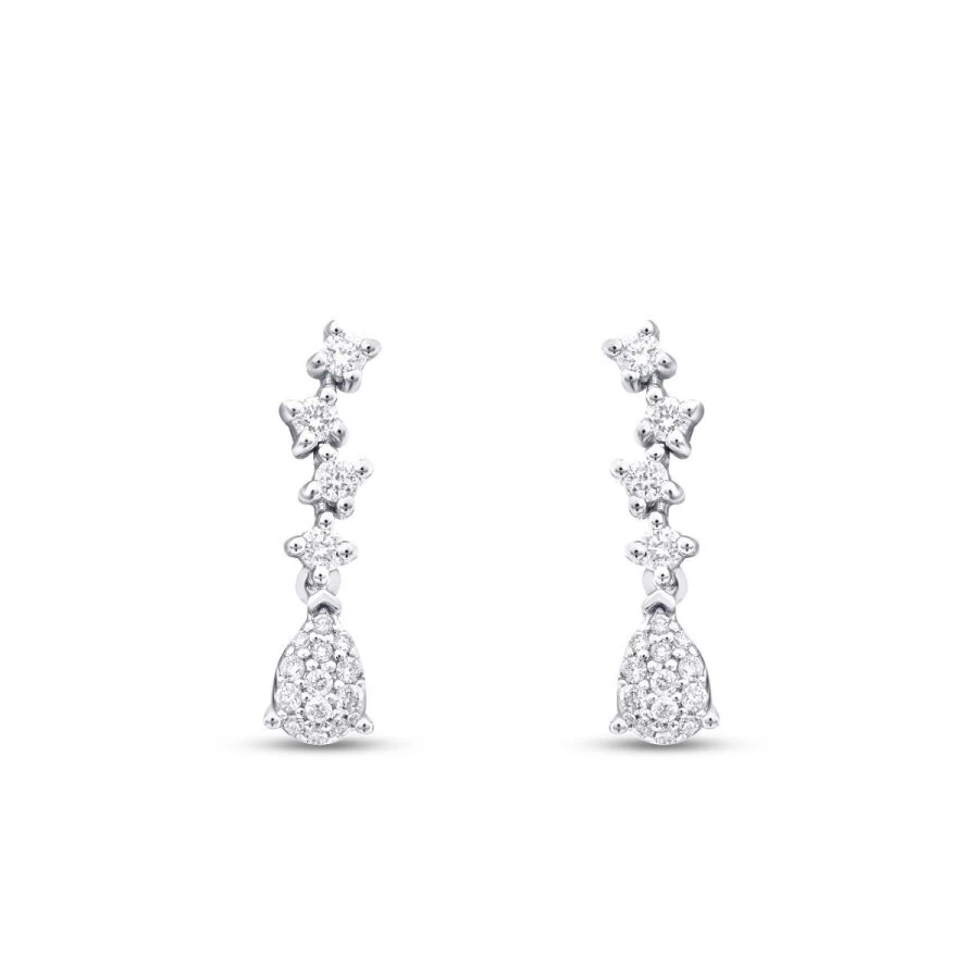 0.28 Karat Pırlanta Damla Trend Küpe - 2