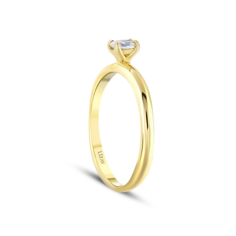 0.30 Karat Pırlanta Oval Tektaş Yüzük - 2