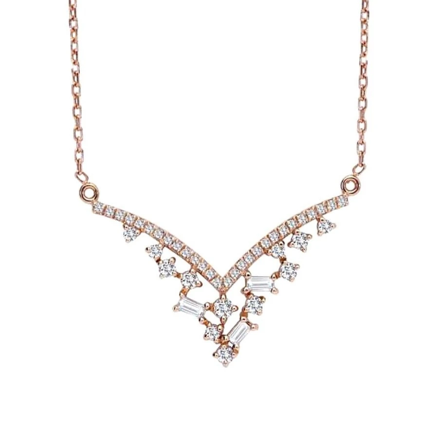 0.31 Karat Pırlanta Baget Kolye - 2