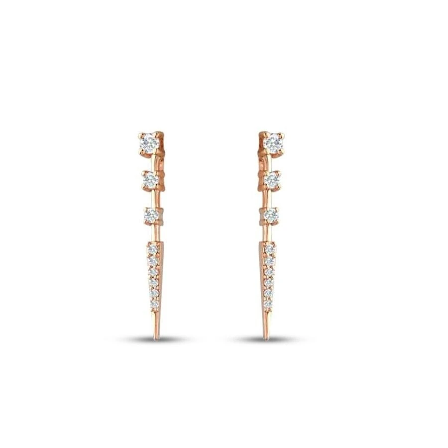 0.31 Karat Pırlanta Trend Küpe - 2