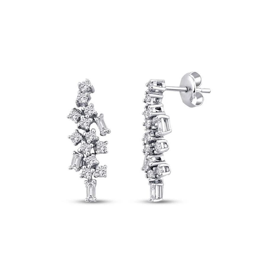 0.32 Karat Pırlanta Trend Küpe - 1