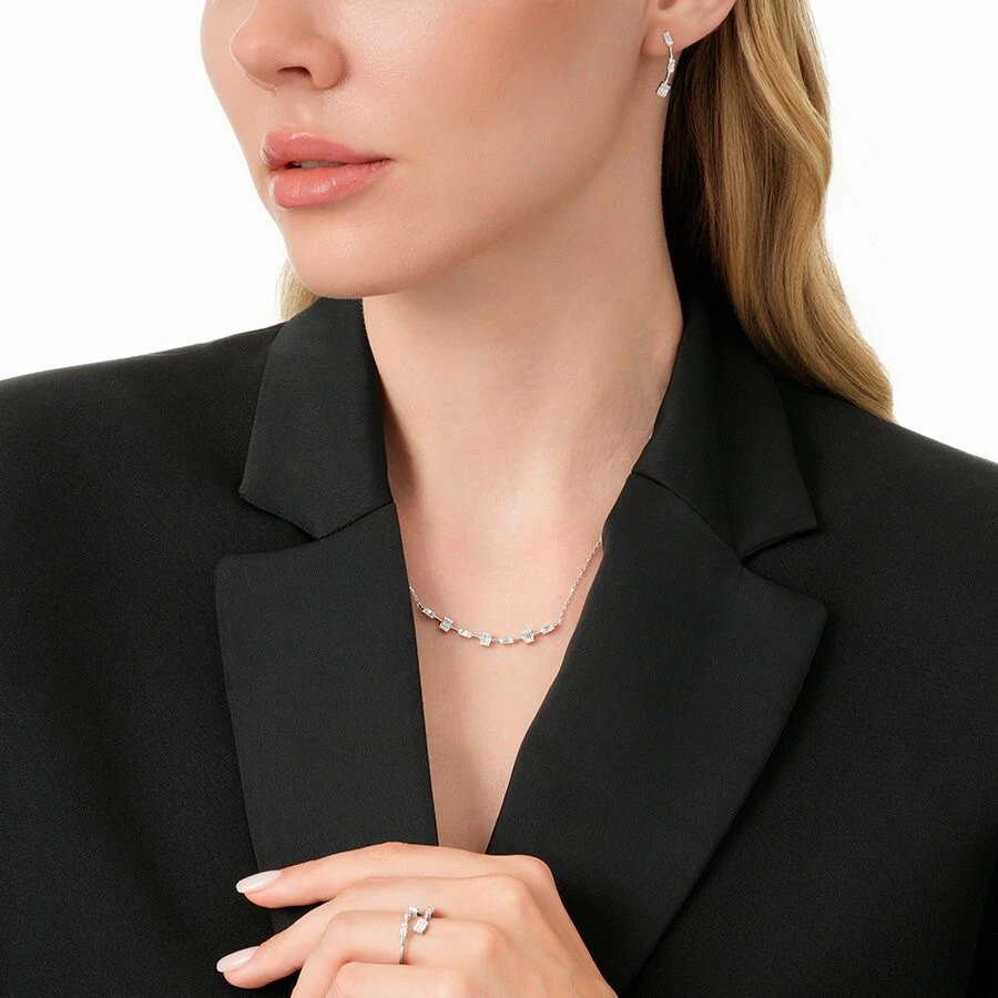 0.33 Karat Pırlanta Baget Kolye - 4