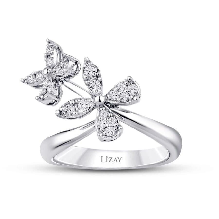 0.33 Karat Pırlanta Çiçek Trend Yüzük - 1