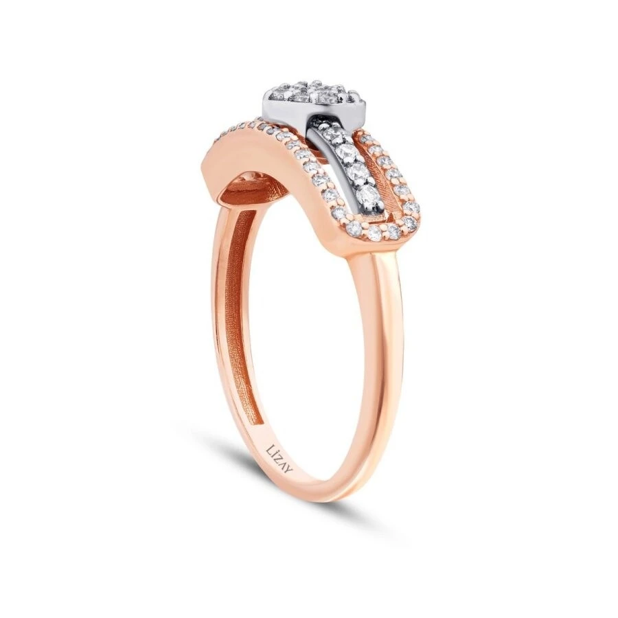 0.34 Karat Pırlanta Kalp Yüzük - 2