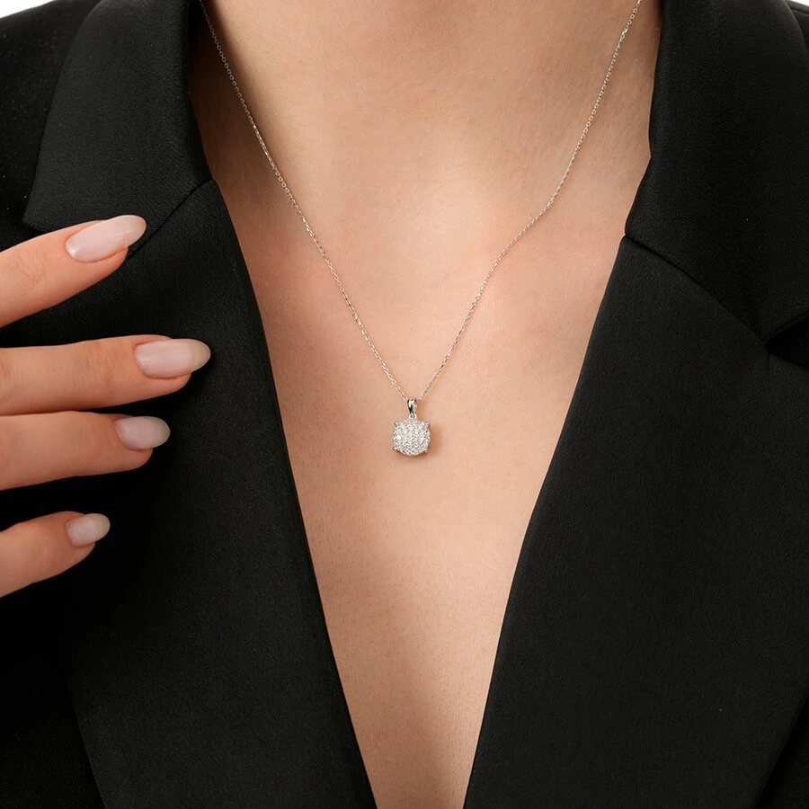 0.35 Karat Pırlanta Trend Kolye - 3