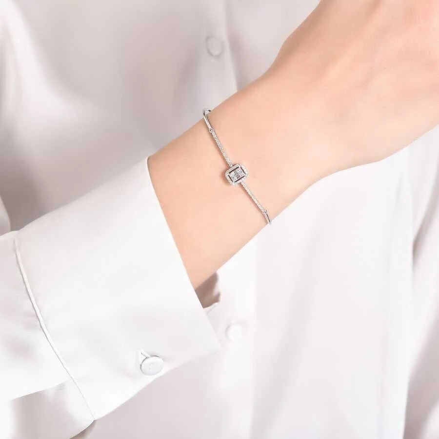 0.36 Karat Pırlanta Baget Kelepçe - 3