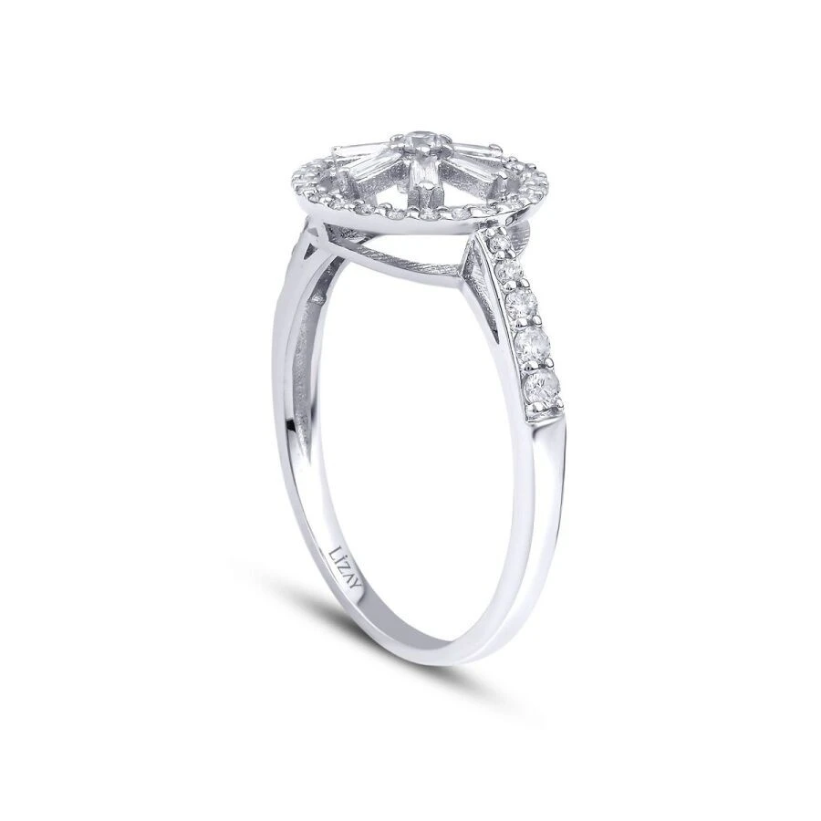 0.36 Karat Pırlanta Baget Yüzük - 2