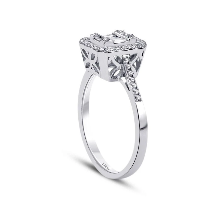 0.38 Karat Pırlanta Baget Yüzük - 2