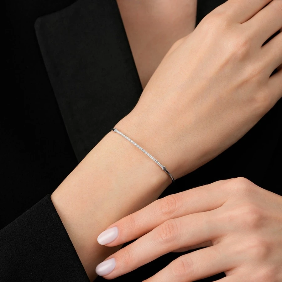 0.38 Karat Pırlanta Kelepçe - 3