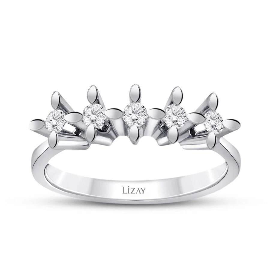 0.40 Karat Pırlanta Beştaş Yüzük - 1