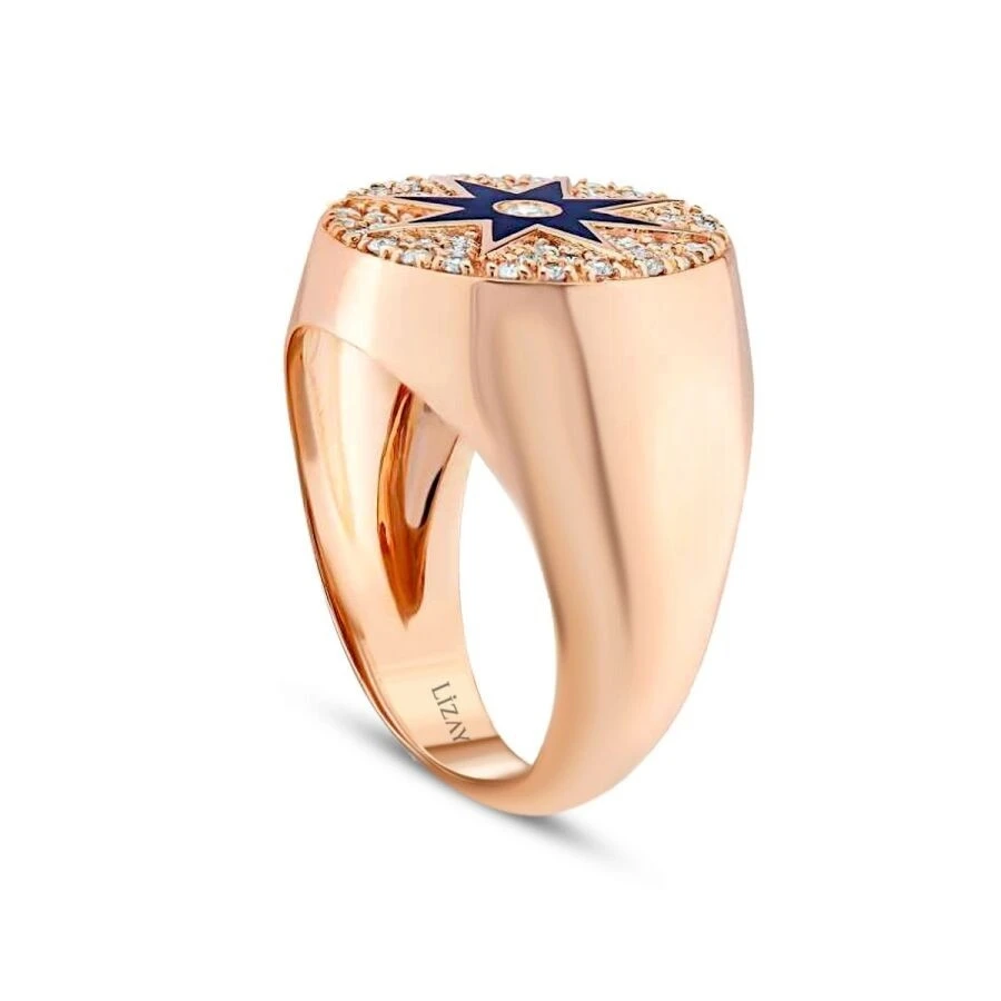 0.40 Karat Pırlanta Lacivert Yıldız Yüzük - 2