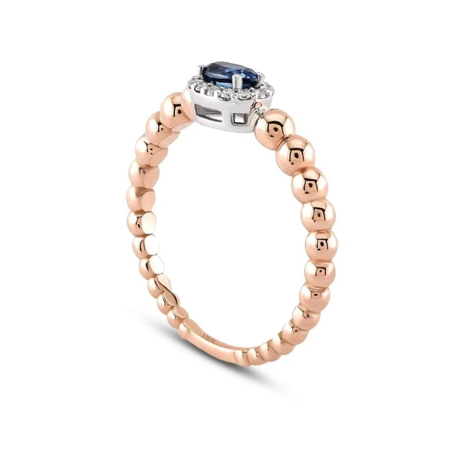 0.41 Karat Pırlanta Safir Yüzük - 2