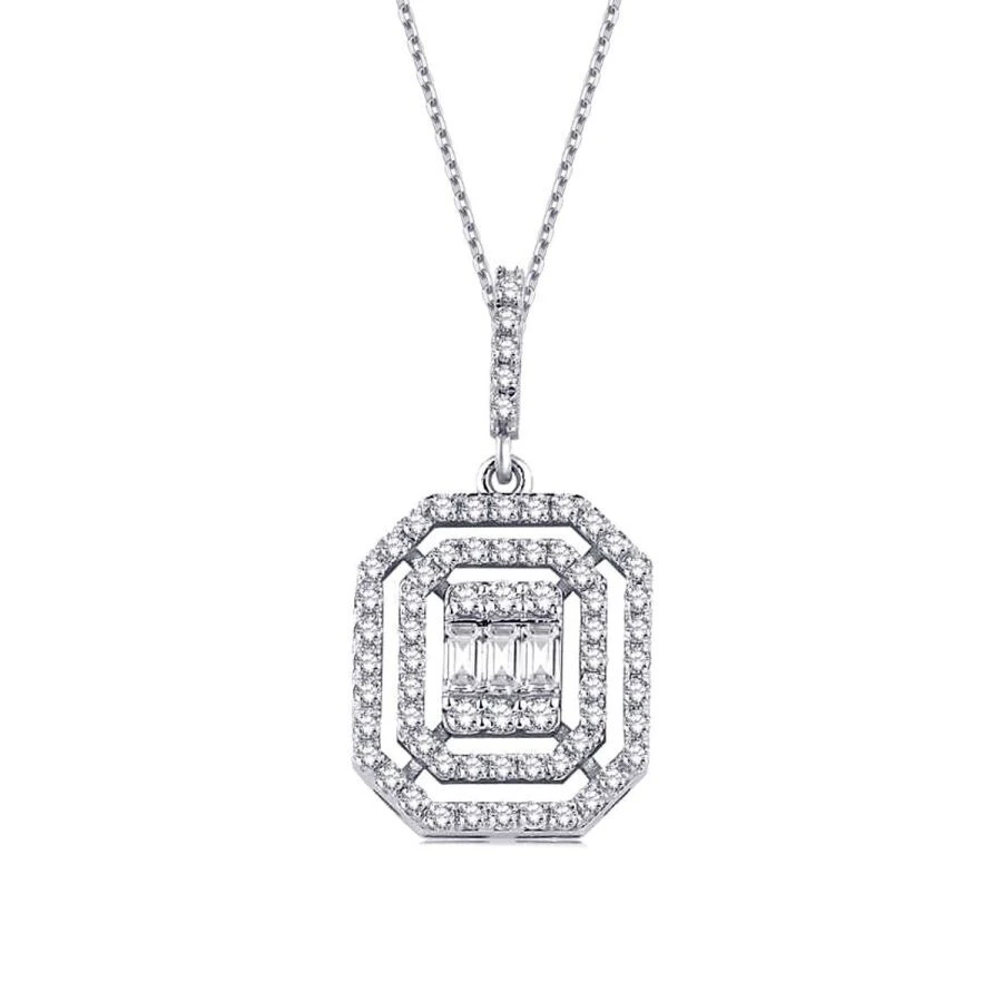 0.42 Karat Pırlanta Baget Kolye - 2