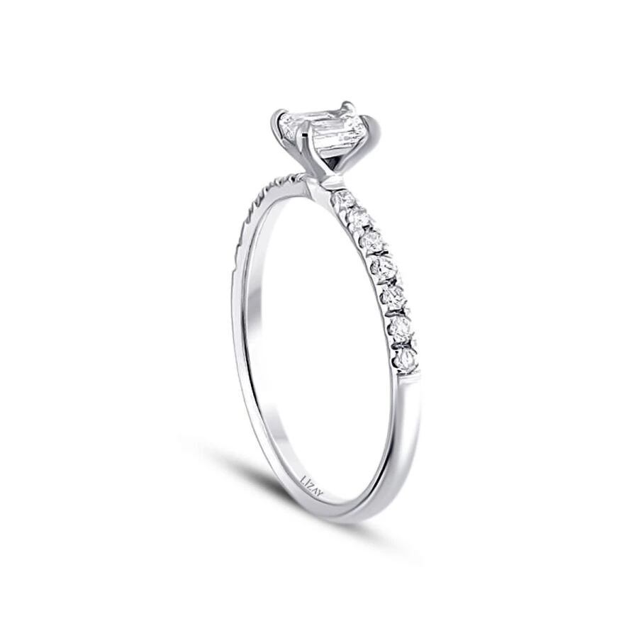 0.42 Karat Pırlanta Baget Yüzük - 2