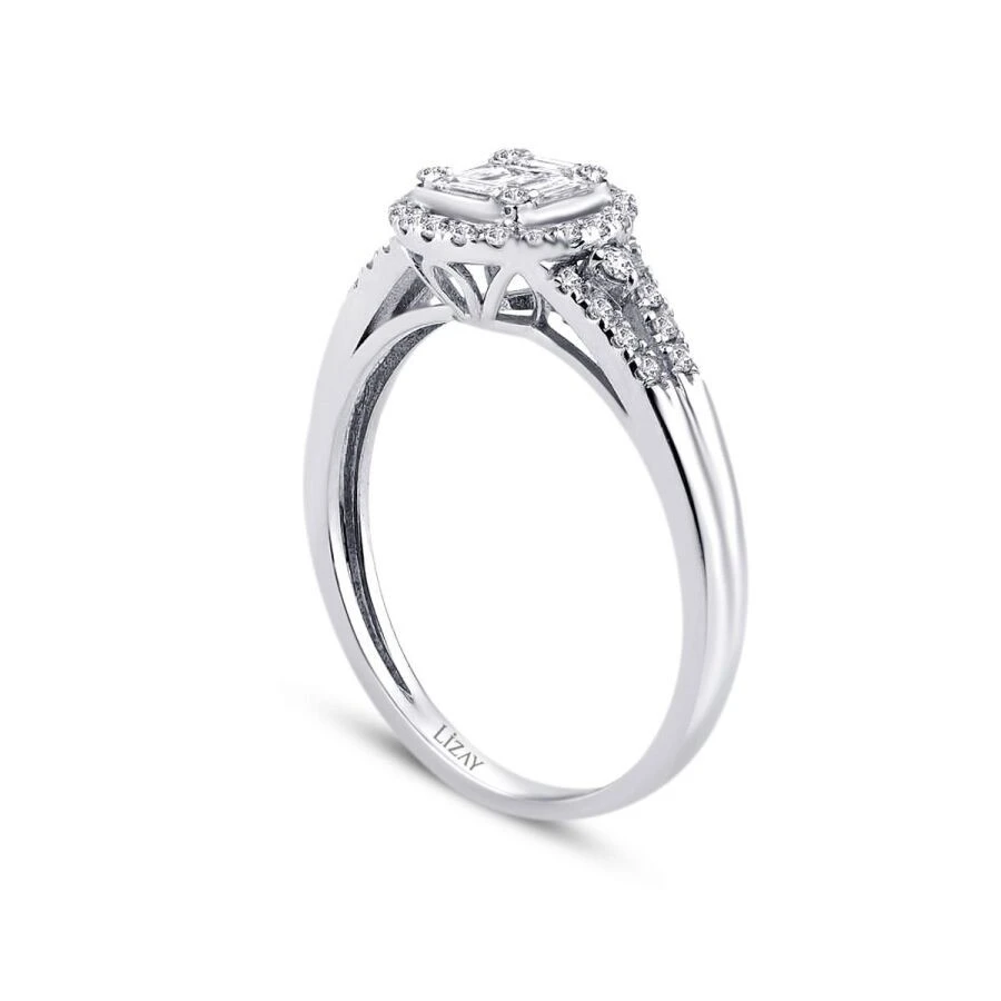 0.43 Karat Pırlanta Baget Yüzük - 2