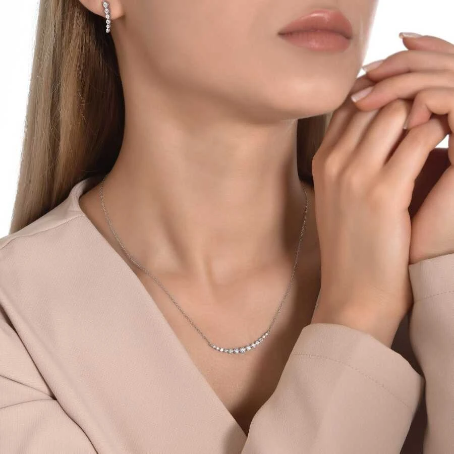 0.43 Karat Pırlanta Trend Küpe - 4