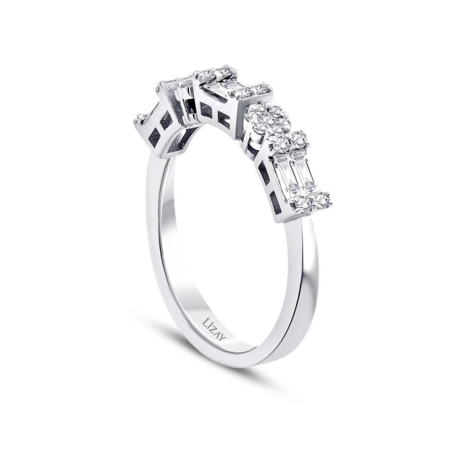 0.44 Karat Pırlanta Baget Trend Yüzük - 2