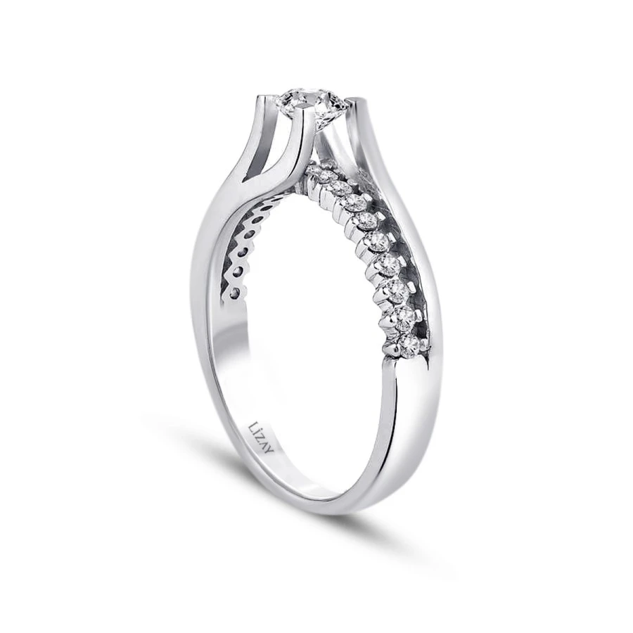 0.45 Karat Pırlanta Tektaş Yüzük - 2