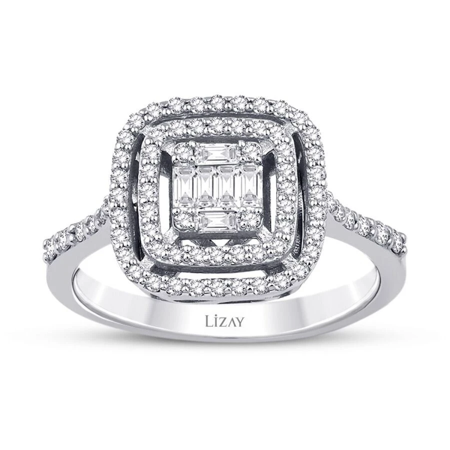 0.46 Karat Pırlanta Baget Yüzük - 1