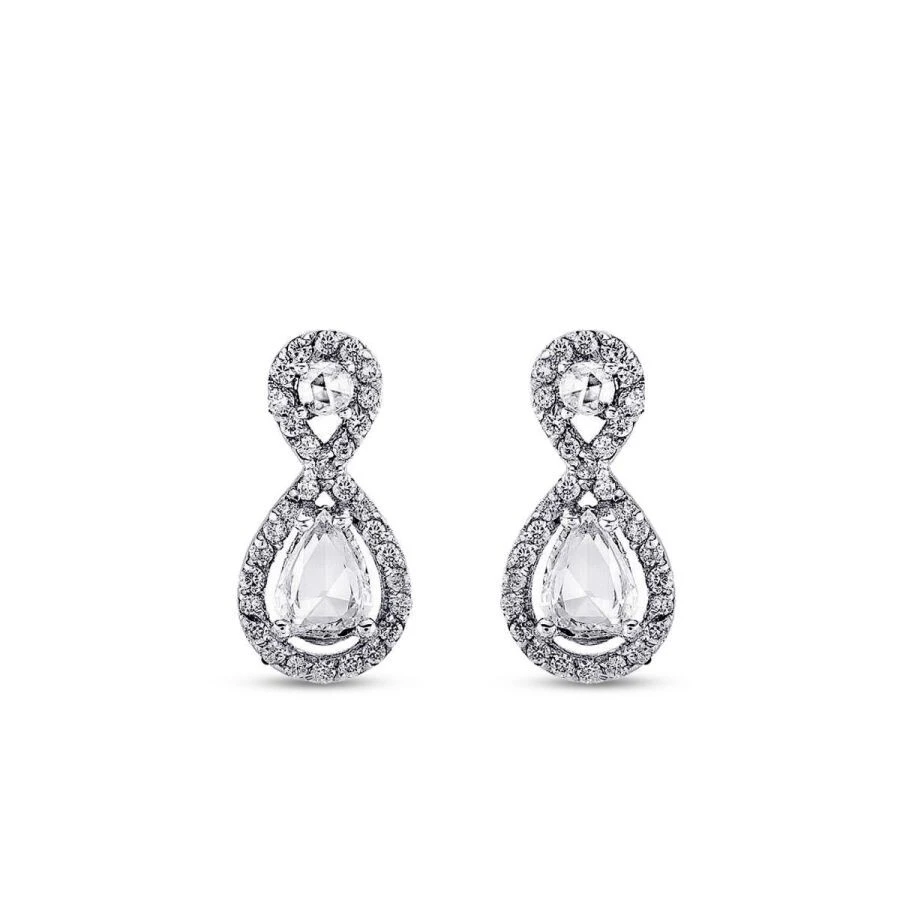 0.46 Karat Pırlanta Elmas Taş Küpe - 2