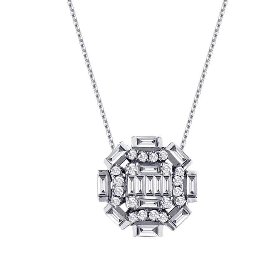 0.48 Karat Pırlanta Baget Kolye - 2