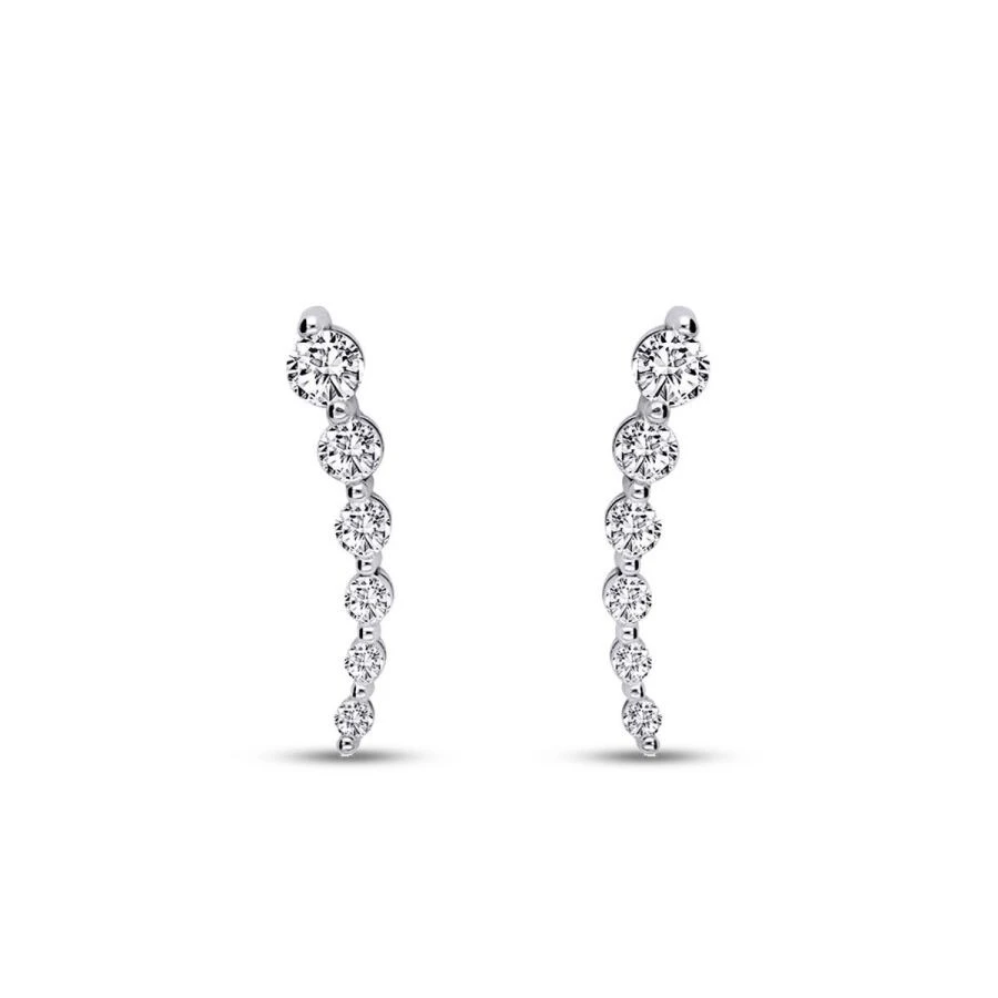 0.48 Karat Pırlanta Trend Küpe - 2