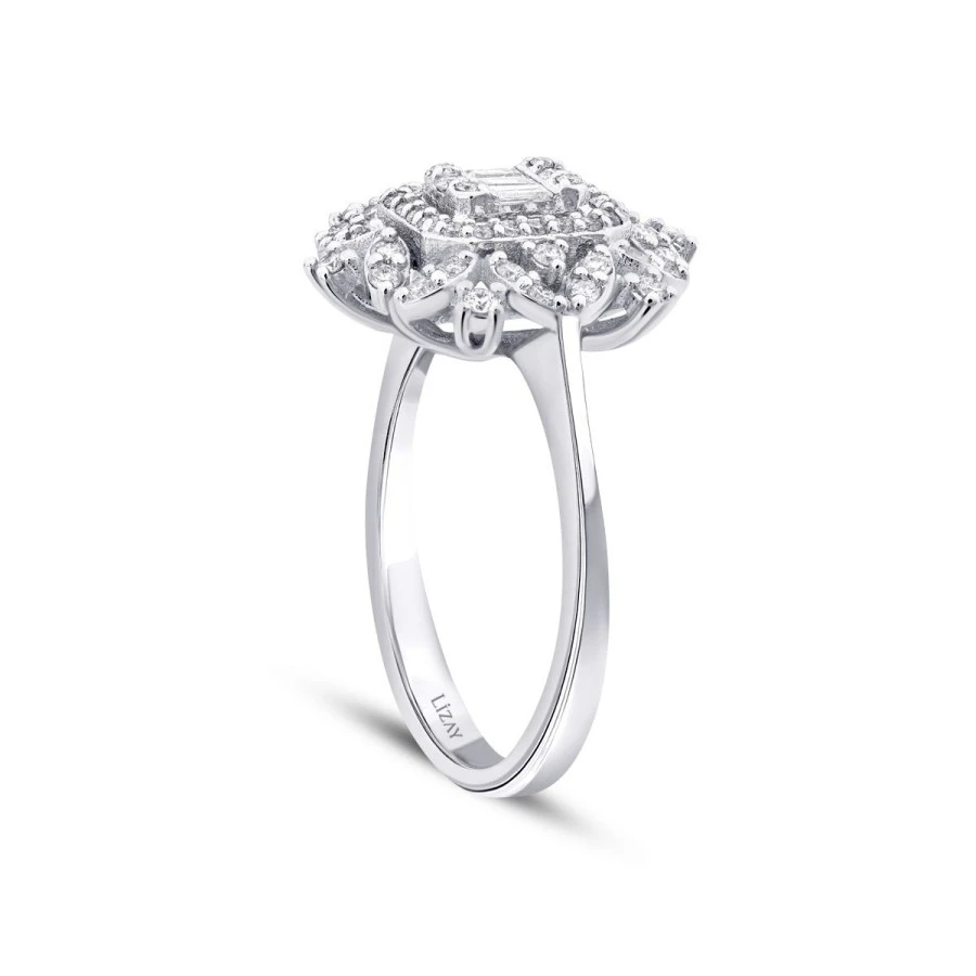 0.50 Karat Pırlanta Baget Yüzük - 2