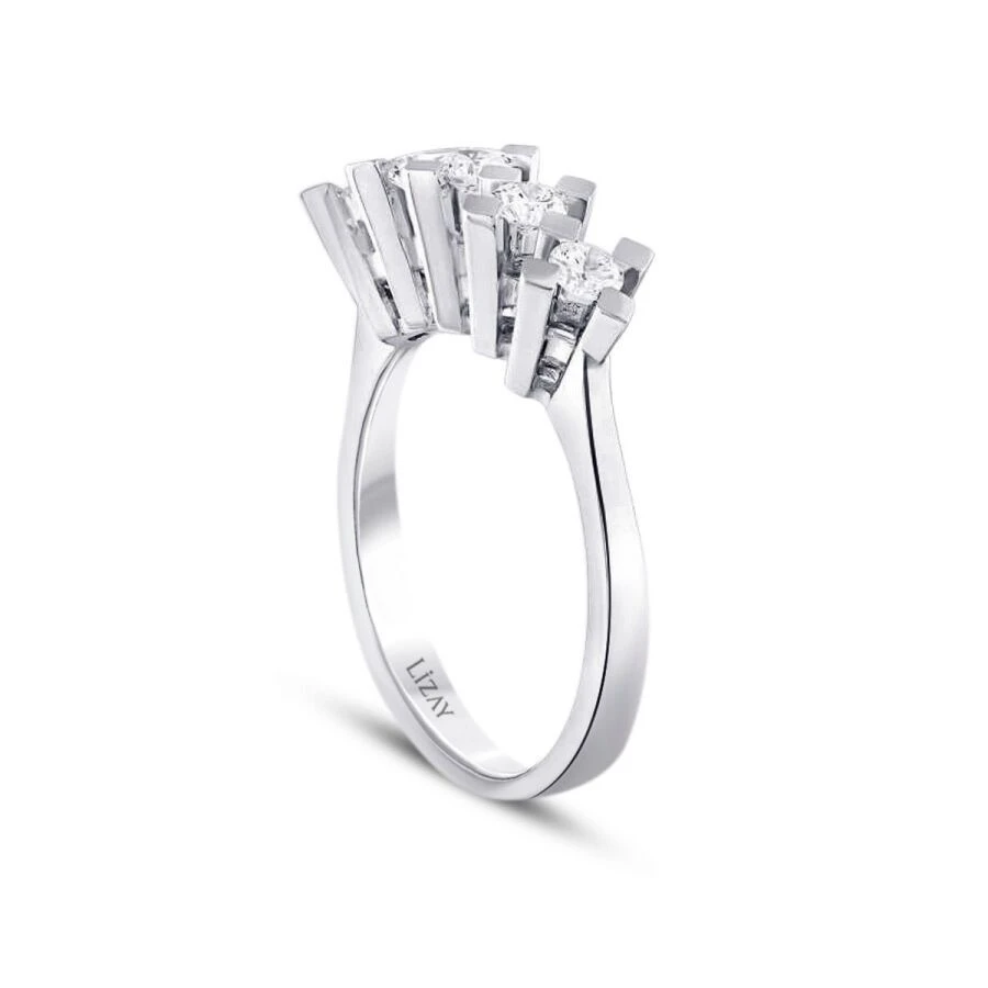 0.50 Karat Pırlanta Beştaş Yüzük - 2