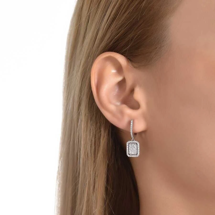 0.50 Karat Pırlanta Trend Küpe - 1