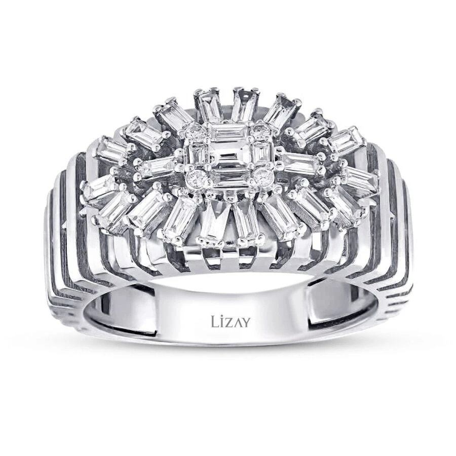 0.51 Karat Pırlanta Baget Yüzük - 1