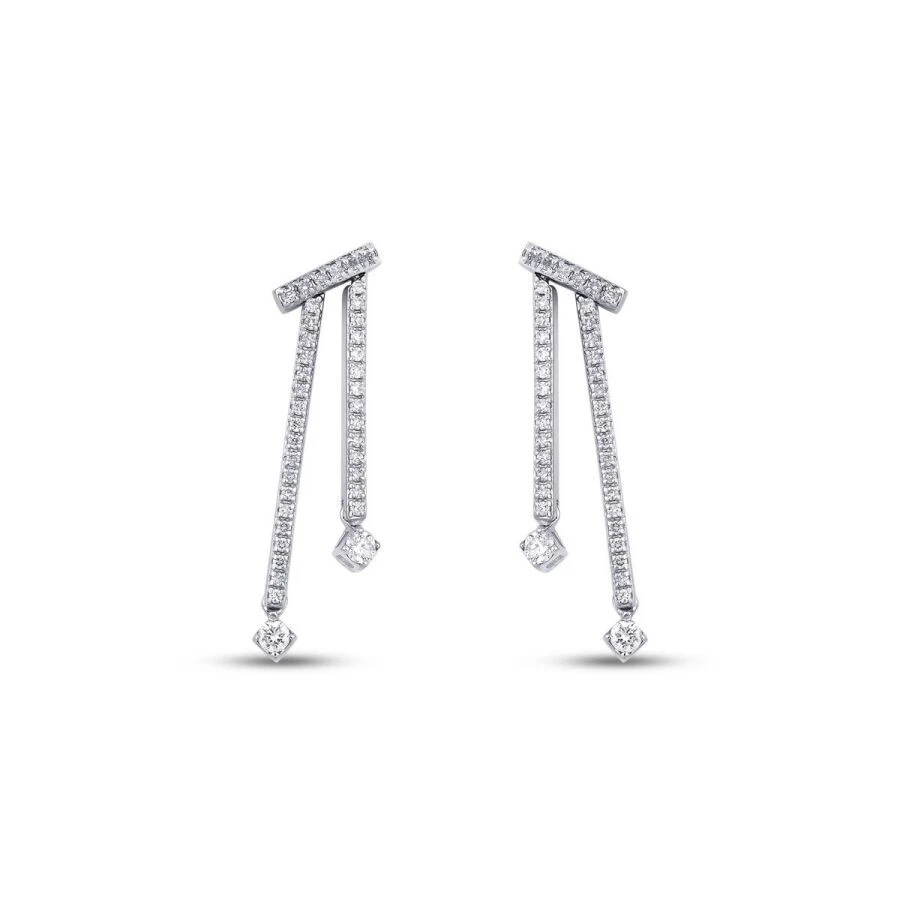 0.52 Karat Pırlanta Trend küpe - 2